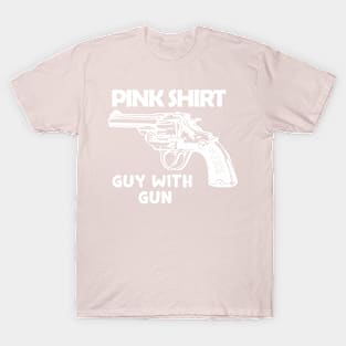 Pink Polo Gun Guy T-Shirt